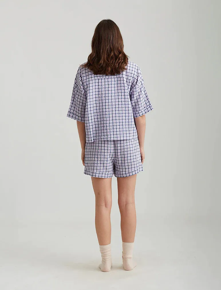 Papinelle - Seersucker Gingham Boxer PJ Set