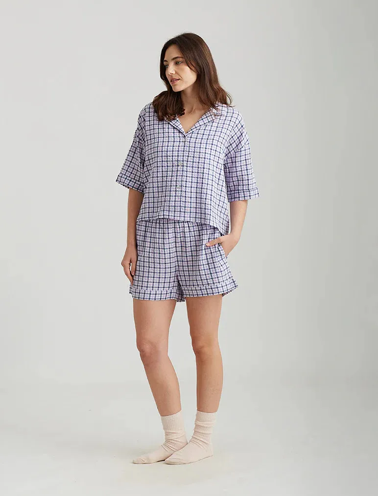 Papinelle - Seersucker Gingham Boxer PJ Set