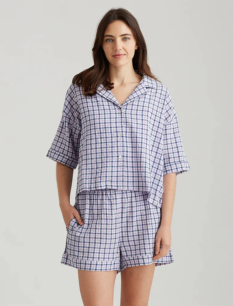 Papinelle - Seersucker Gingham Boxer PJ Set