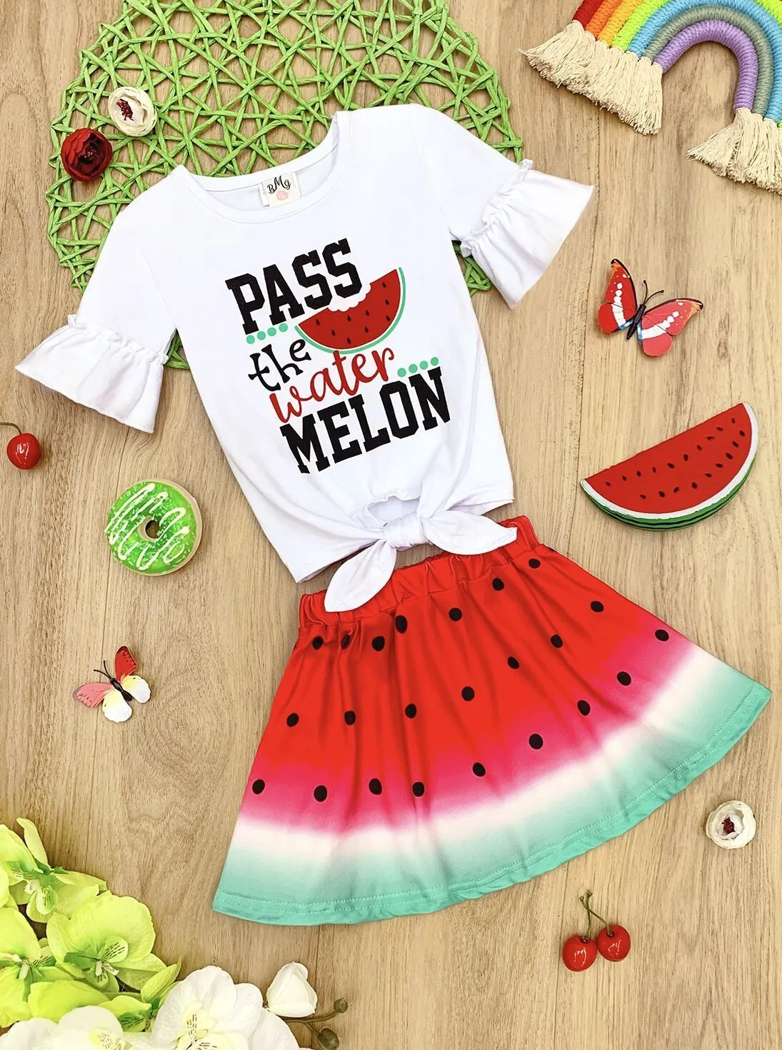 Pass The Watermelon Skirt Set