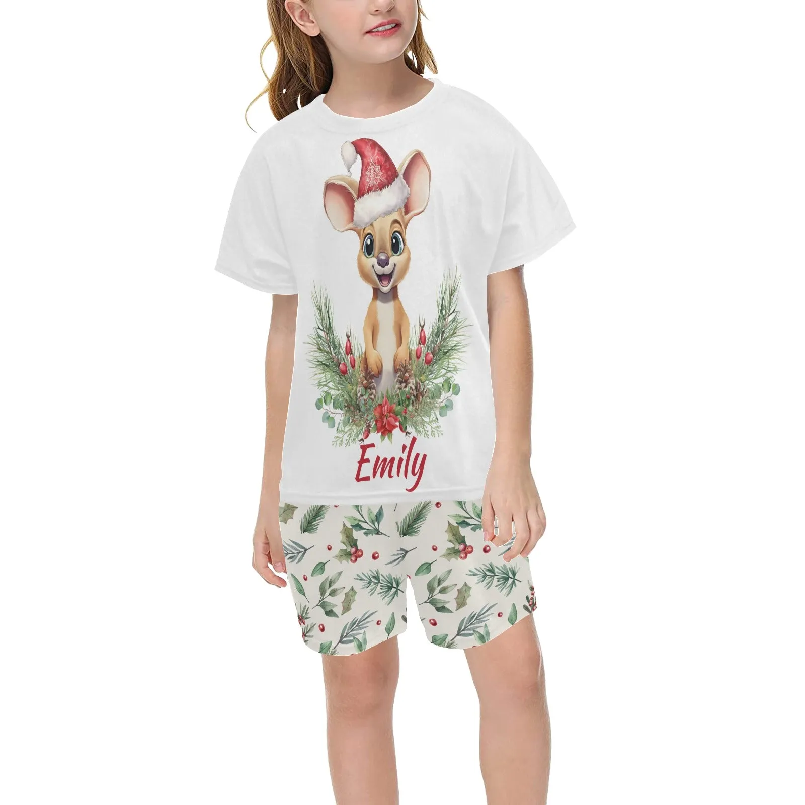 Personalised Australian Animals Christmas Matching Birthday Shirt and Short Sets