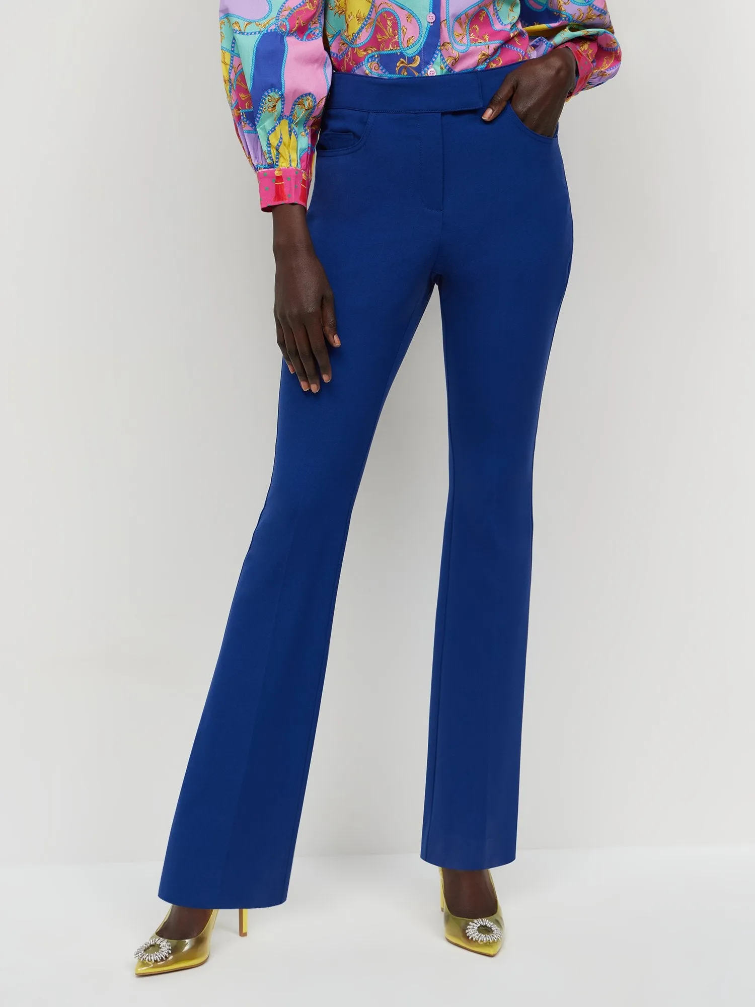 Petite Essential Stretch Mid-Rise Barely Bootcut Pant