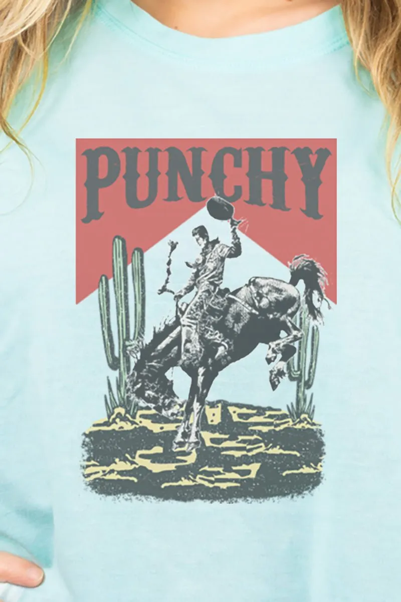 Punchy Cowboy Women's Soft-Tek Blend Crop T-Shirt