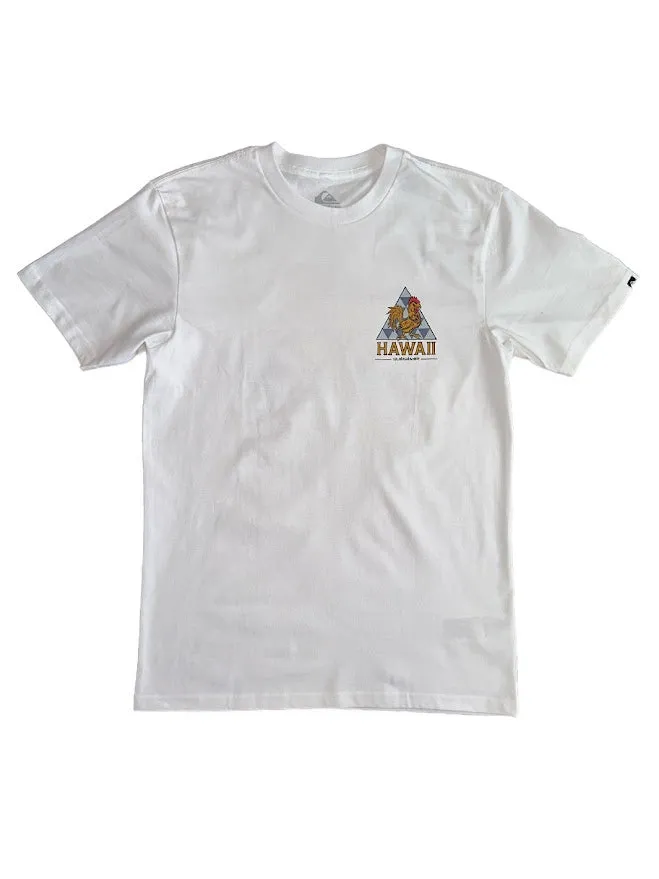 QUIKSILVER HI REGAL ROOSTER TEE - WHITE