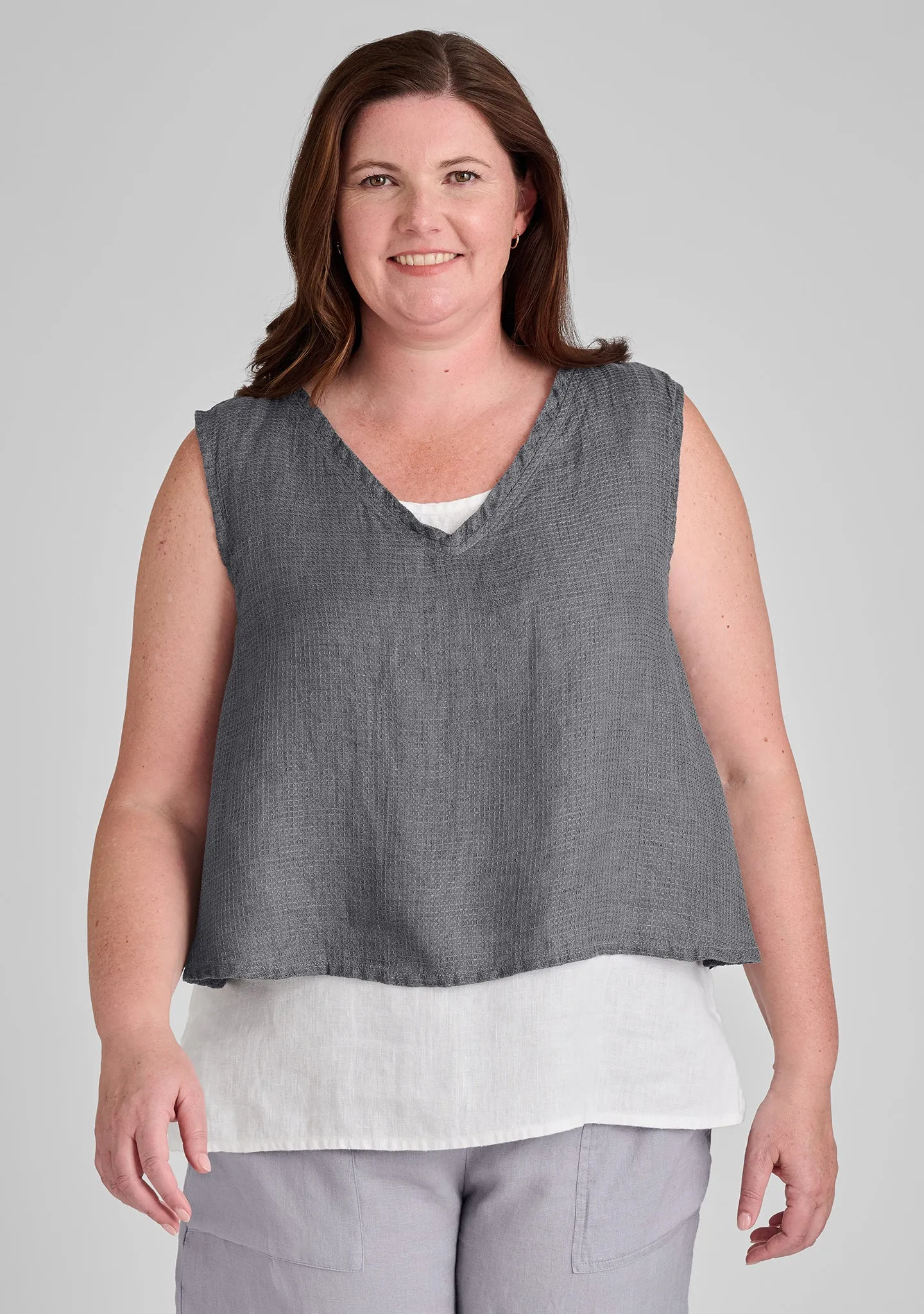 Roxbury Crop - Linen Tank Top