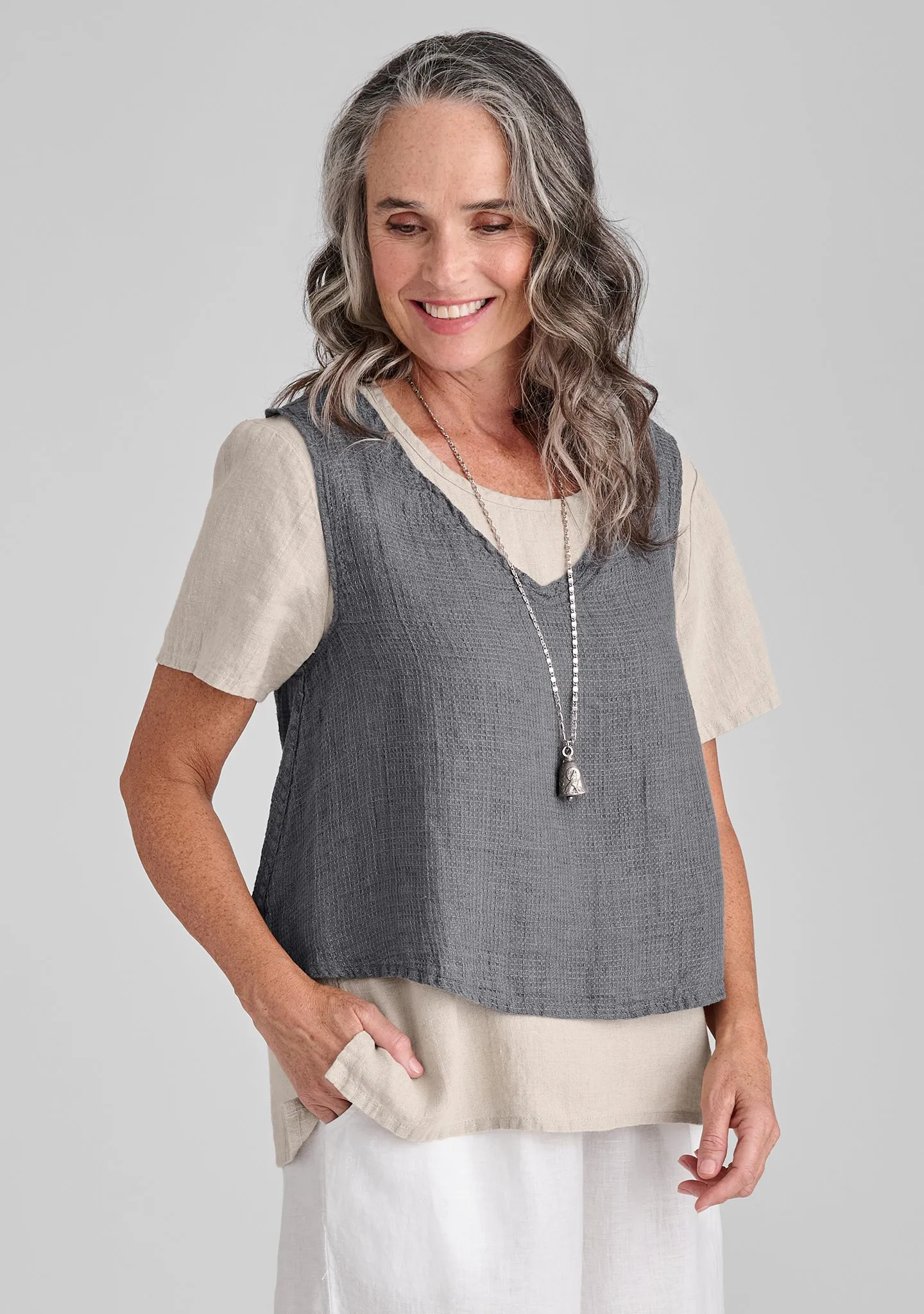 Roxbury Crop - Linen Tank Top