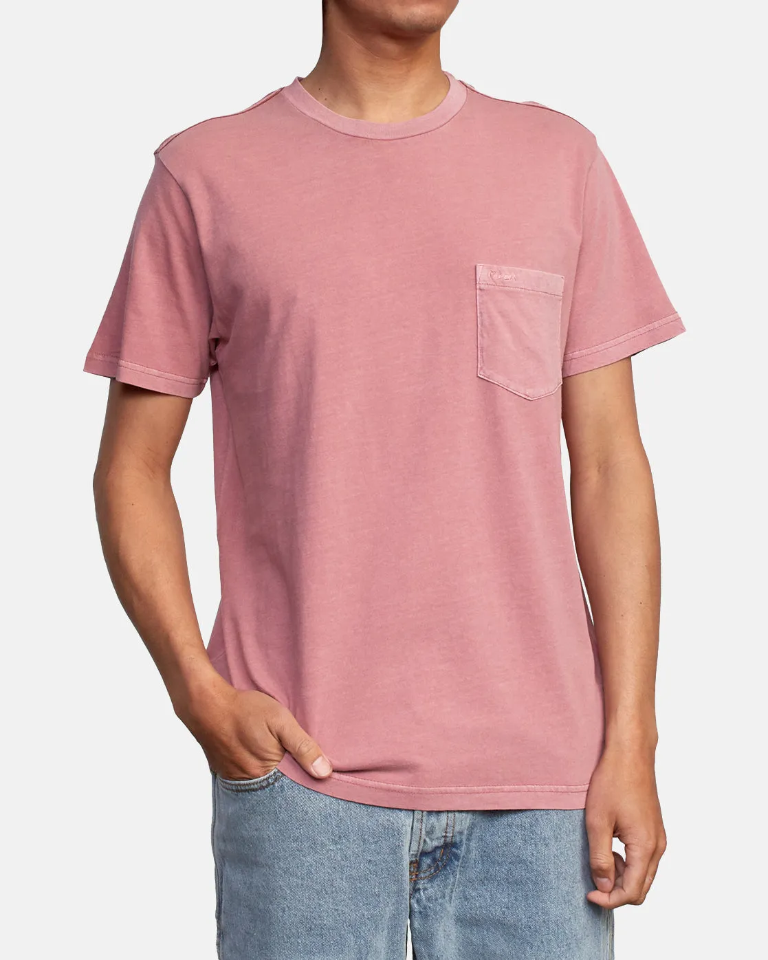 RVCA Pigment Pocket Tee - Plum Berry