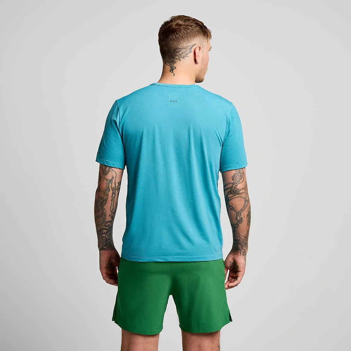 Saucony Stopwatch Short Sleeve Tee | Bayside Heather | Mens