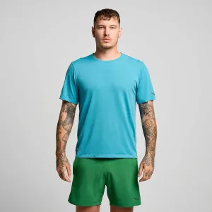 Saucony Stopwatch Short Sleeve Tee | Bayside Heather | Mens