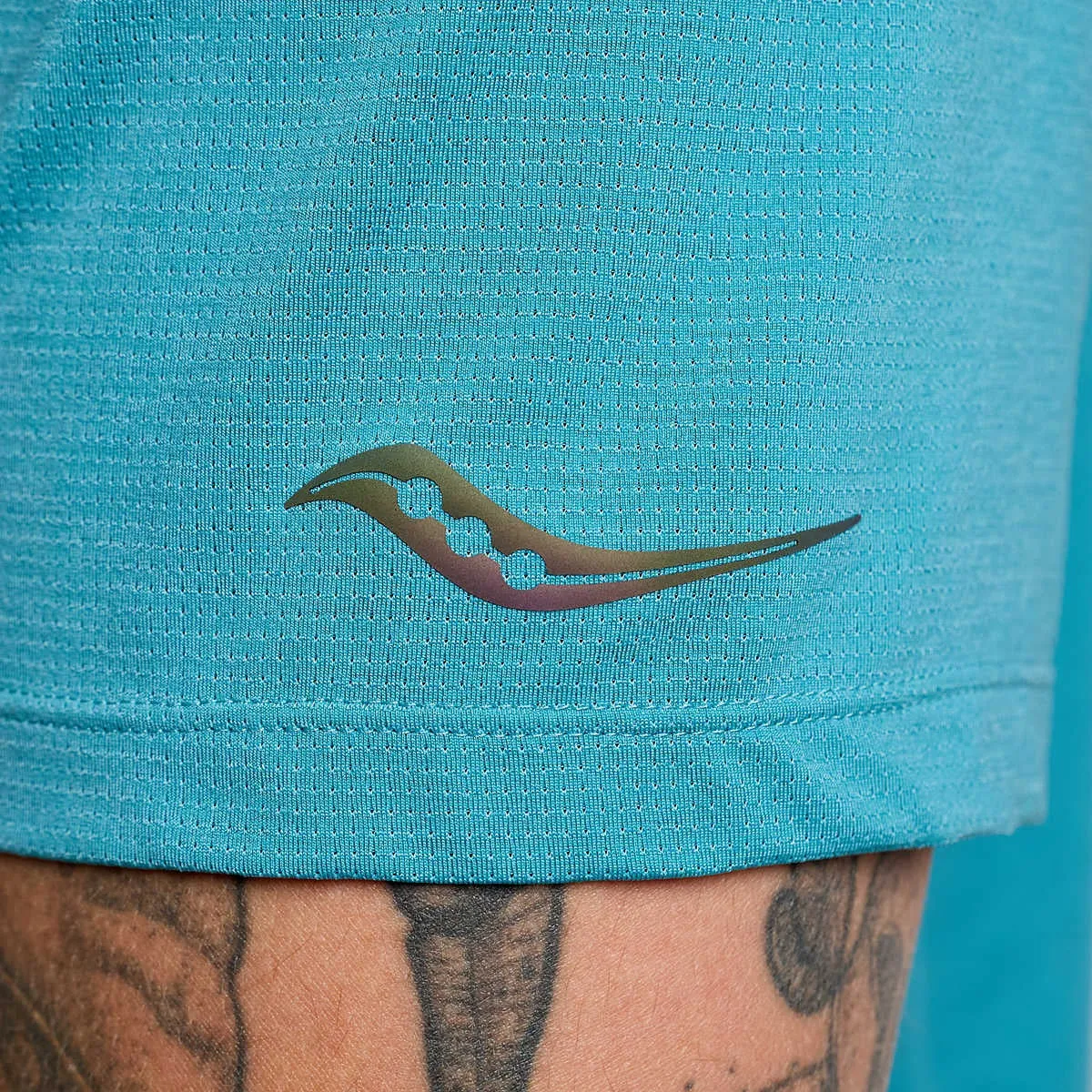 Saucony Stopwatch Short Sleeve Tee | Bayside Heather | Mens