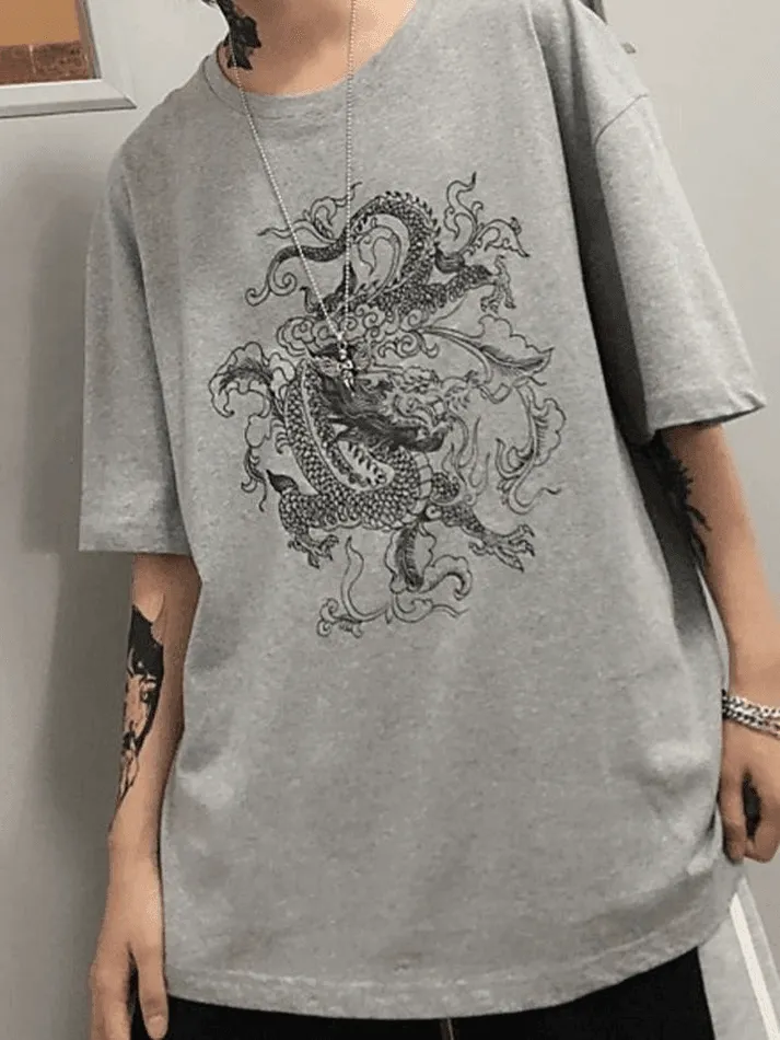 Short-Sleeve Dragon Graphic Tee