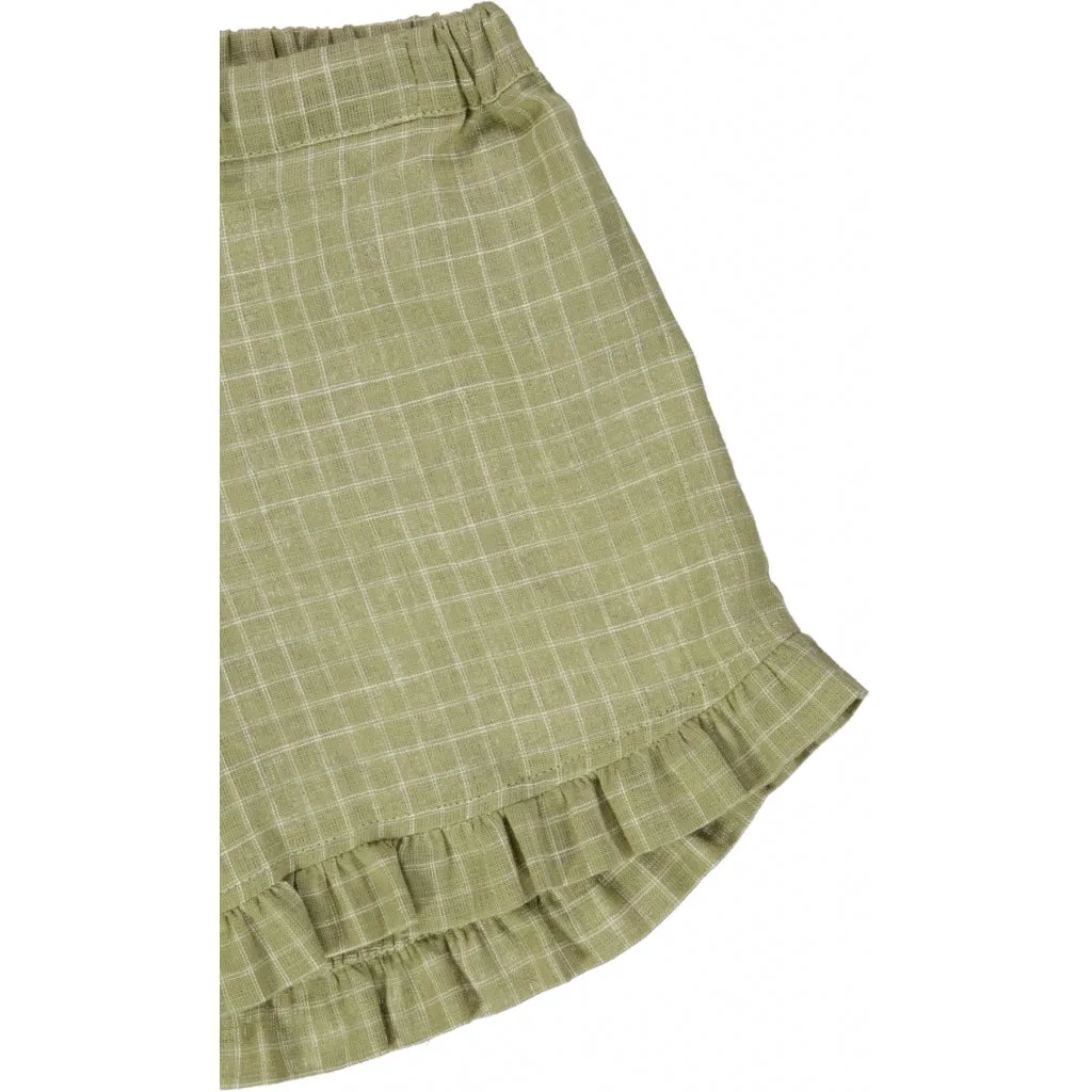 Shorts Dolly - green check