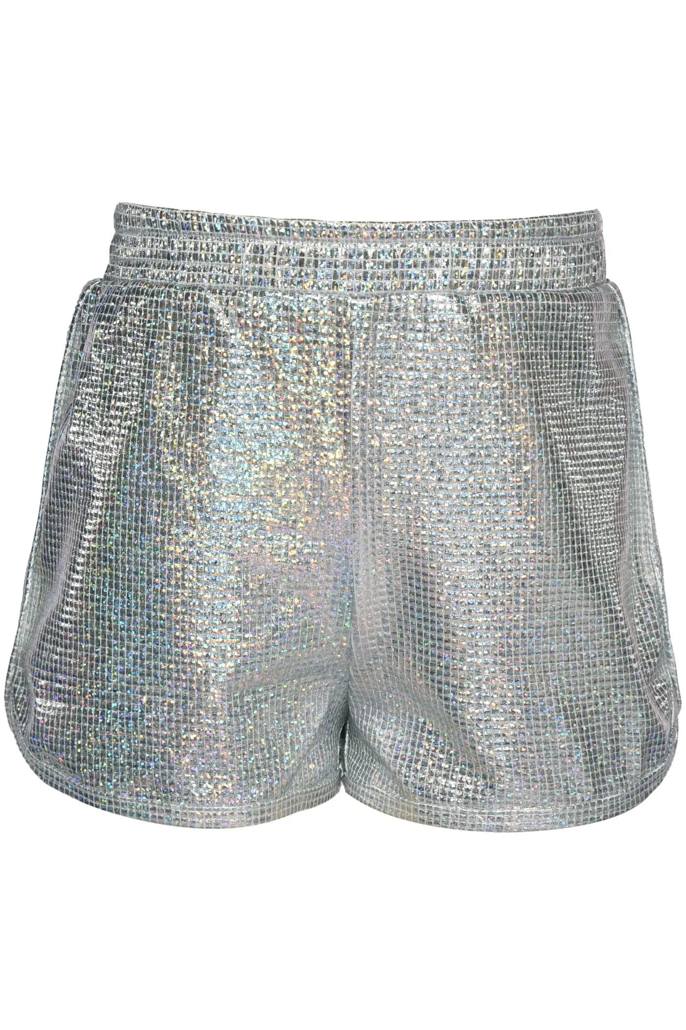 Silver Side Split Shorts