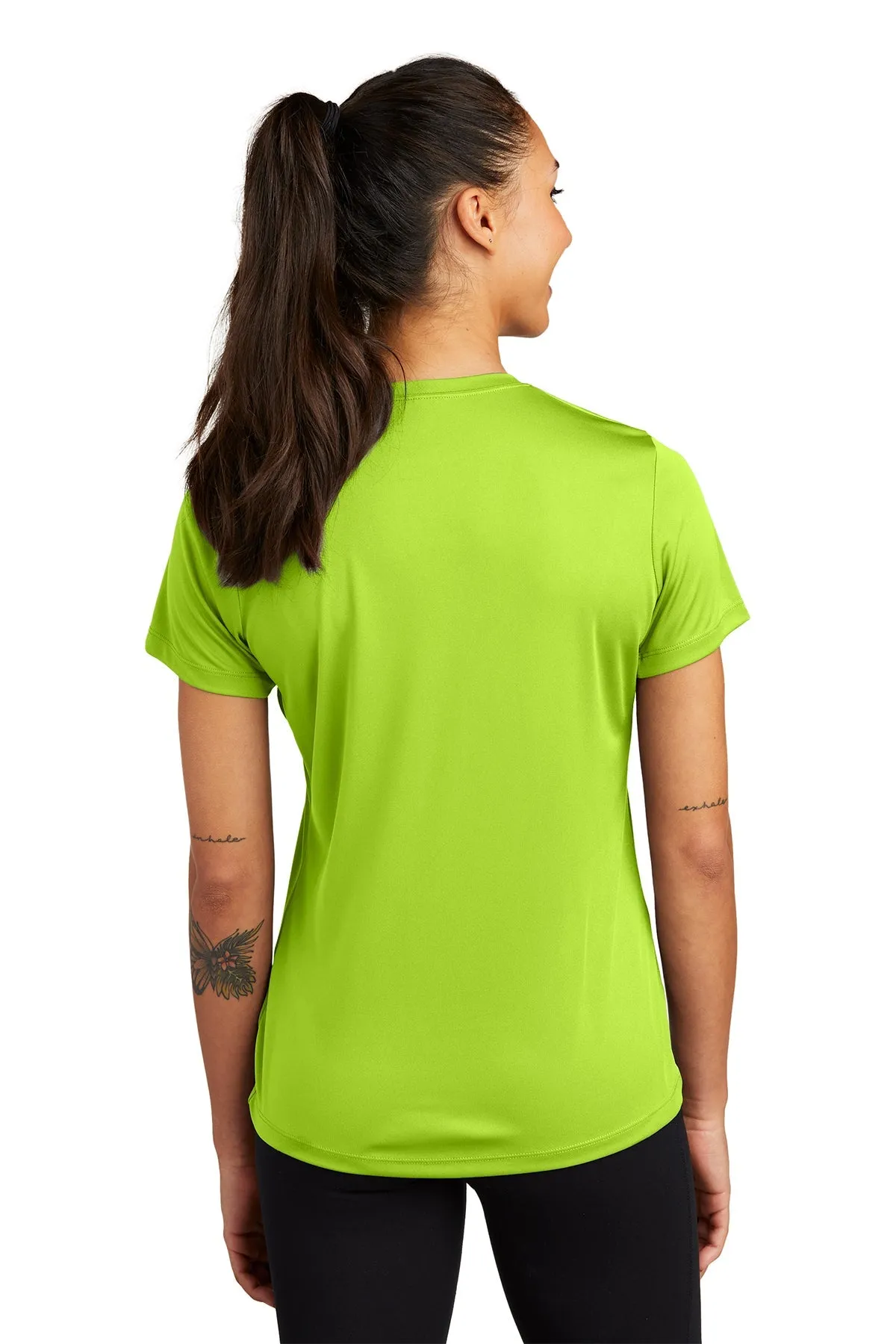 Sport-Tek Ladies PosiCharge Customized Competitor Tee's, Lime Shock