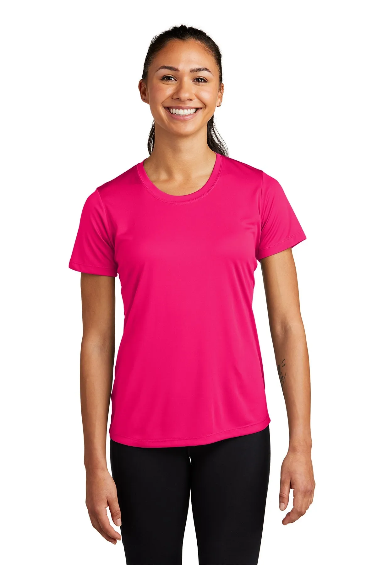 Sport-Tek Ladies PosiCharge Customized Competitor Tee's, Pink Raspberry