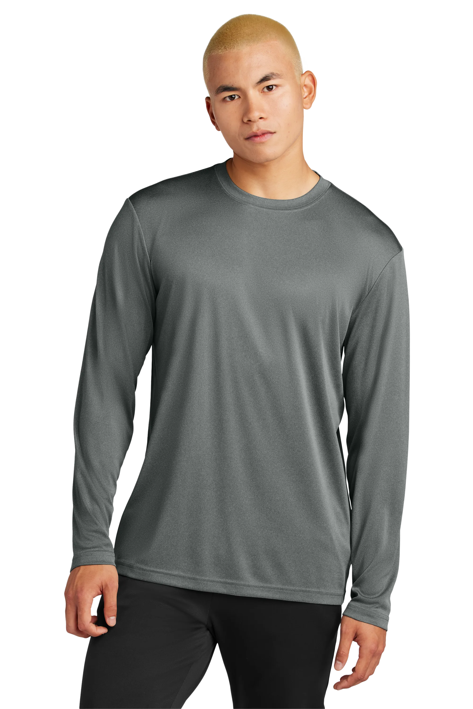 Sport-Tek® Long Sleeve PosiCharge® Competitor™ Tee - Grey Heather Concrete