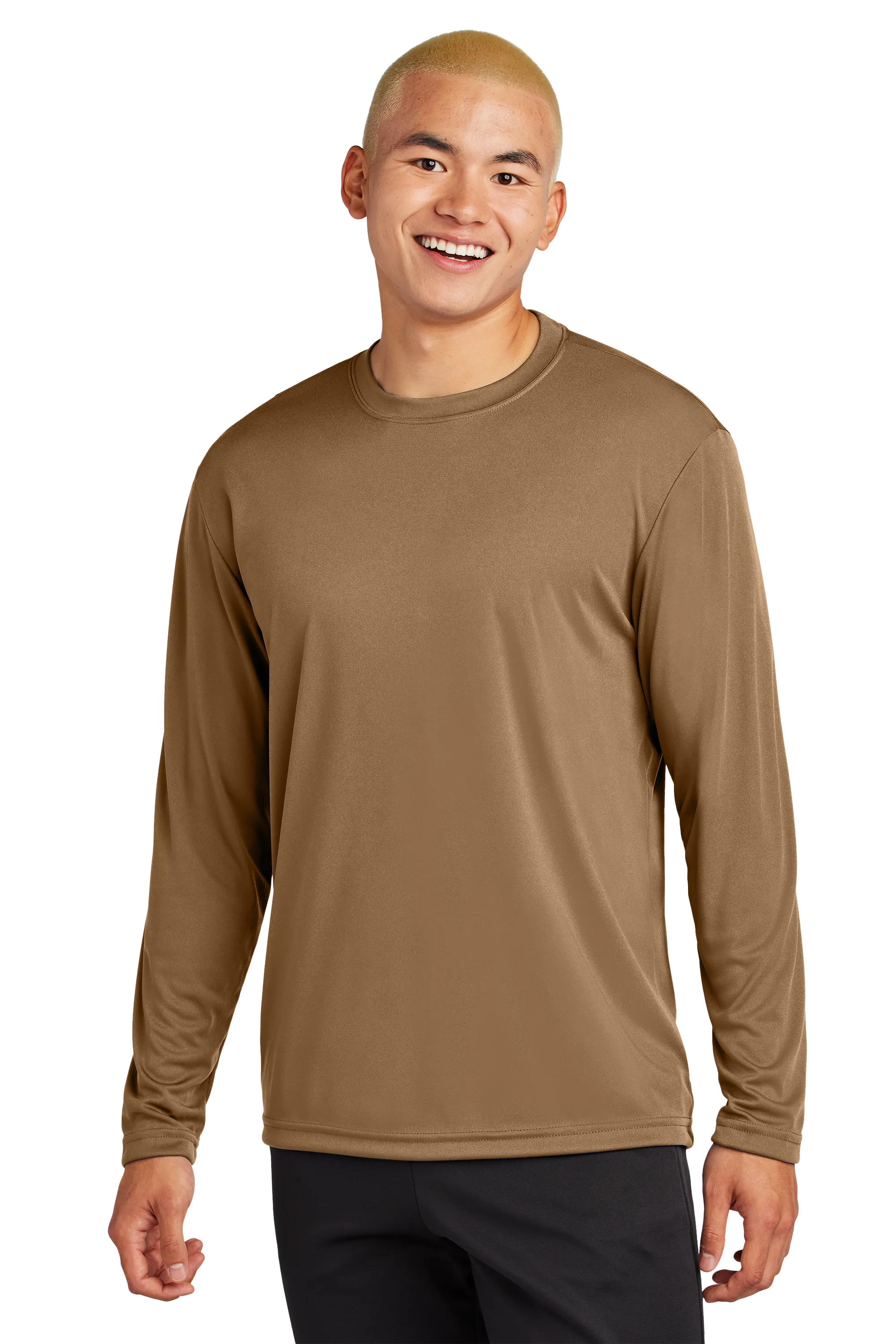 Sport-Tek® Long Sleeve PosiCharge® Competitor™ Tee - Woodland Brown