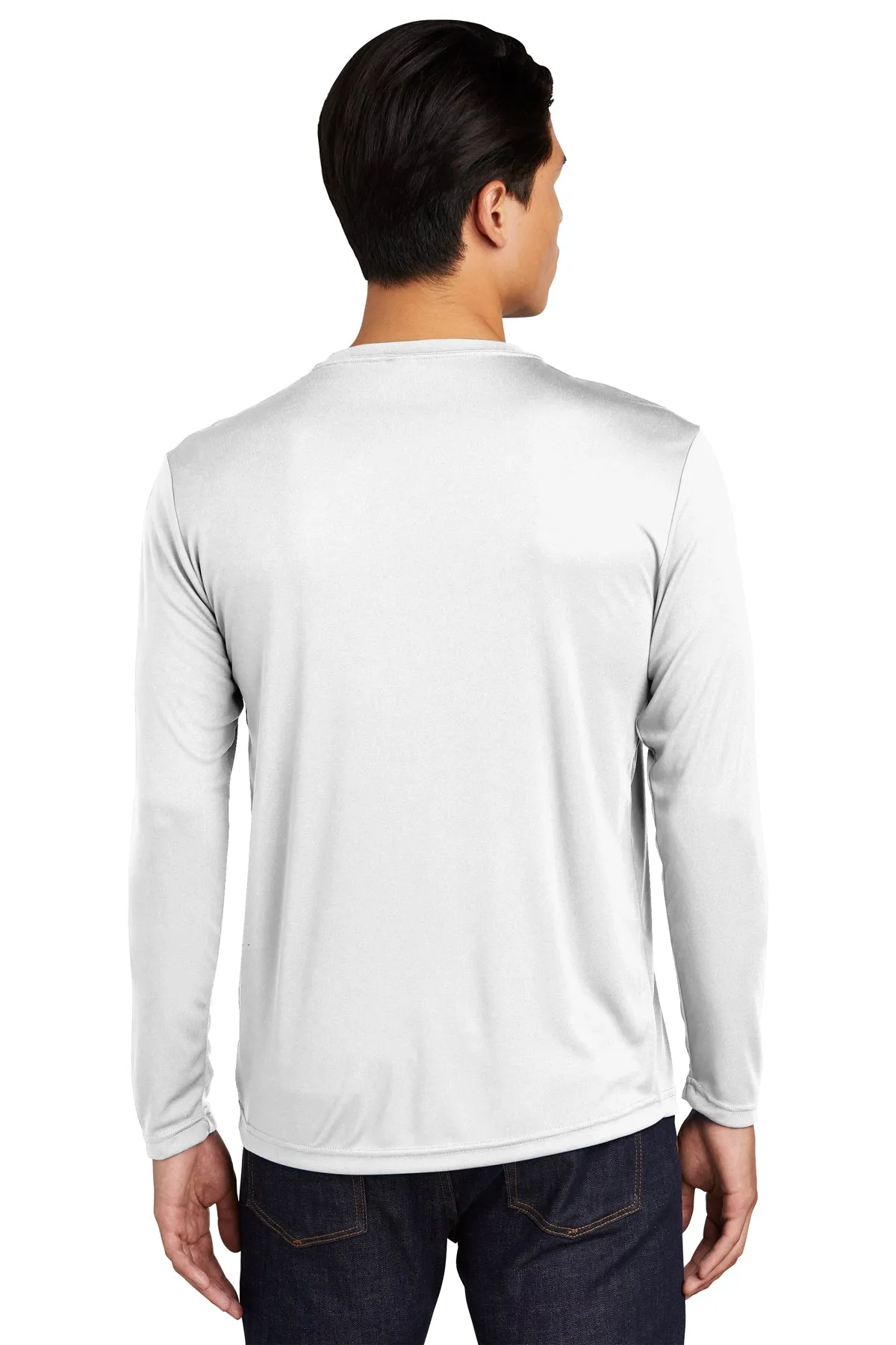 Sport-Tek Tall Long Sleeve PosiCharge Customized Competitor Tee's, White