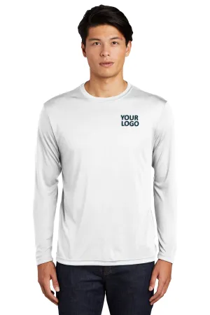 Sport-Tek Tall Long Sleeve PosiCharge Customized Competitor Tee's, White