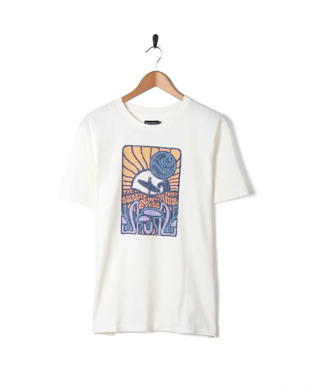 Surf Fest - Mens Short Sleeve T-Shirt - White