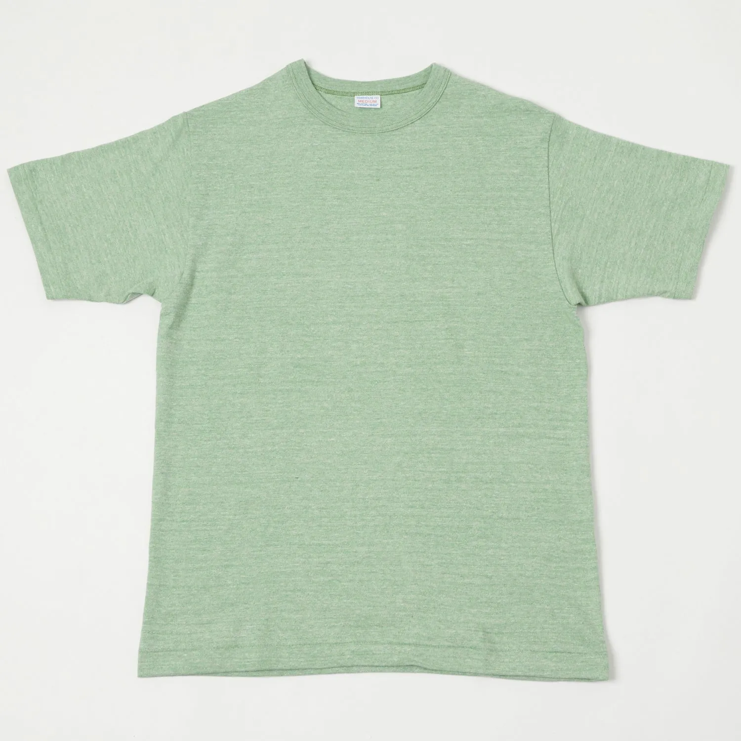 Warehouse & Co 4096 Heather Plain Crew Neck Tee - Green