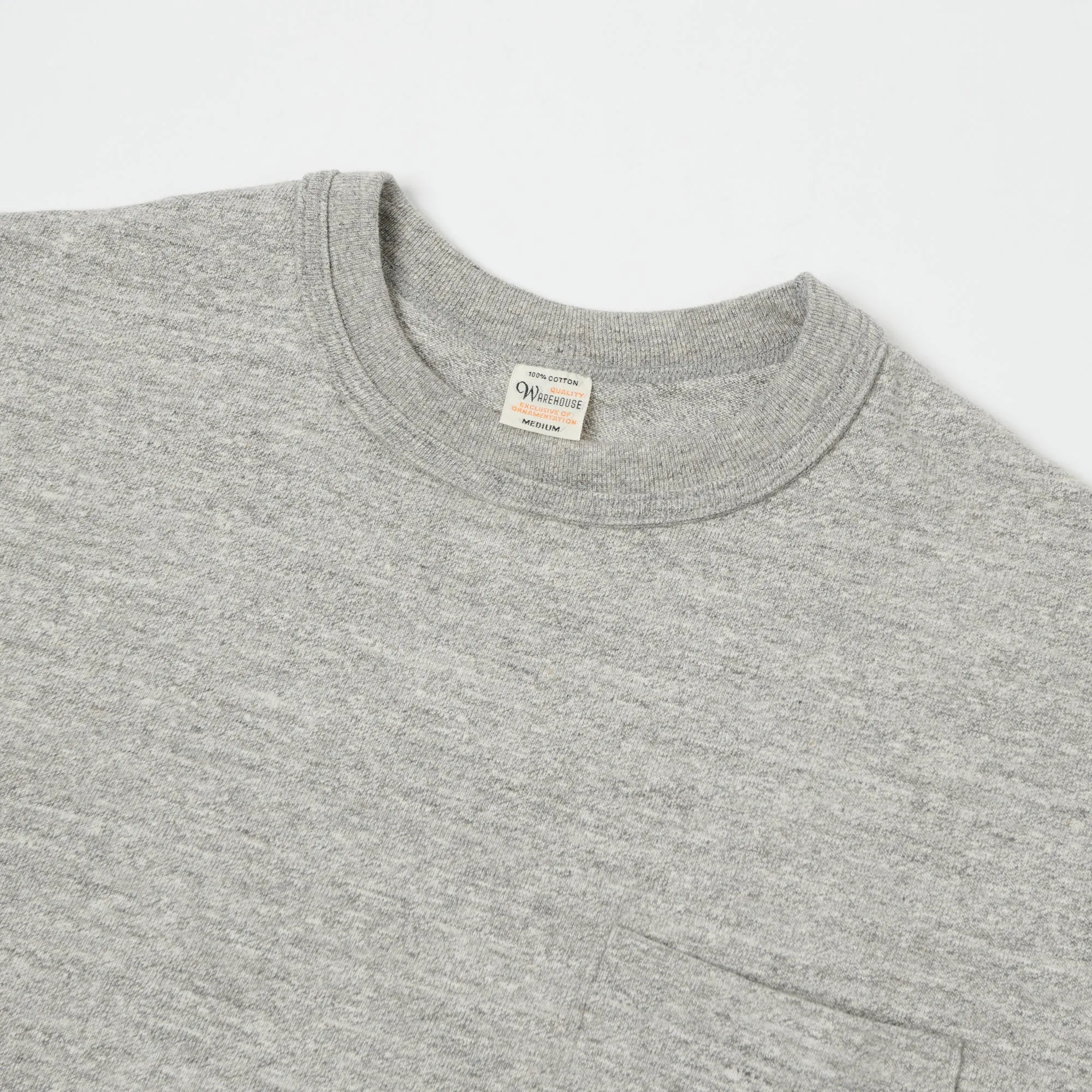 Warehouse & Co 4601 Pocket Tee - Heather Grey