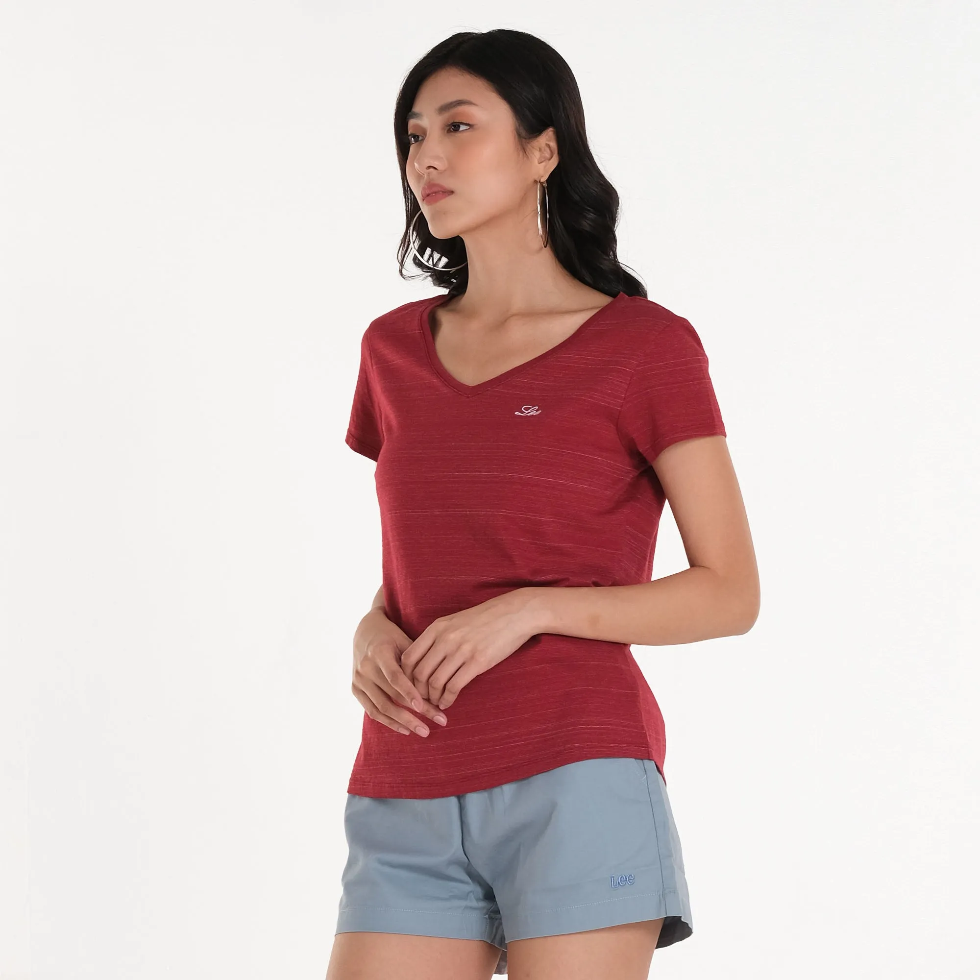 WOMENS V-NECK BASIC TEE