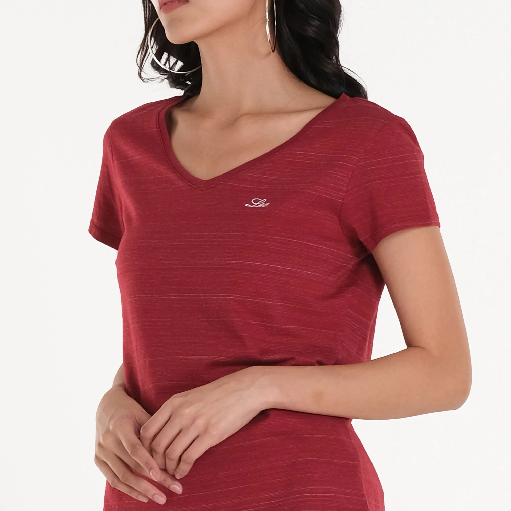 WOMENS V-NECK BASIC TEE