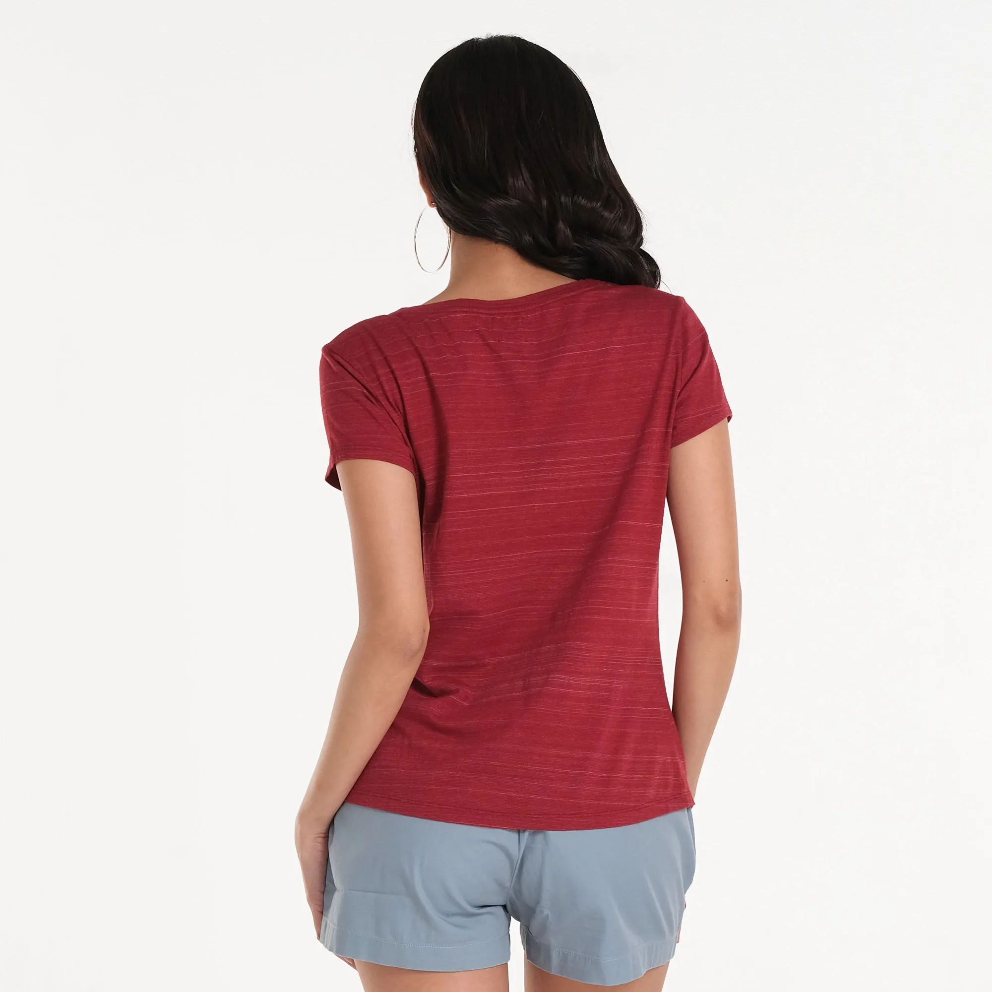 WOMENS V-NECK BASIC TEE