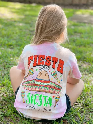 Youth 'Fiesta Then Siesta' Tie Dye Short Sleeve Tee by Simply Southern